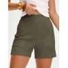 image:imageANRABESS Shorts for Women Summer Casual Elastic High Waist Lounge Comfy Dress Shorts with Pockets 2026 Beach Vacation ClothesArmy