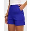 image:imageANRABESS Shorts for Women Summer Casual Elastic High Waist Lounge Comfy Dress Shorts with Pockets 2026 Beach Vacation ClothesBlue