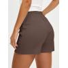 image:imageANRABESS Shorts for Women Summer Casual Elastic High Waist Lounge Comfy Dress Shorts with Pockets 2026 Beach Vacation ClothesCoffee