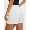 image:imageANRABESS Shorts for Women Summer Casual Elastic High Waist Lounge Comfy Dress Shorts with Pockets 2026 Beach Vacation ClothesWhite