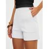 image:imageANRABESS Shorts for Women Summer Casual Elastic High Waist Lounge Comfy Dress Shorts with Pockets 2026 Beach Vacation ClothesWhite