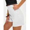 image:imageANRABESS Shorts for Women Summer Casual Elastic High Waist Lounge Comfy Dress Shorts with Pockets 2026 Beach Vacation ClothesWhite