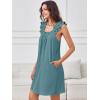 image:imageANRABESS Summer Dress for Women 2026 Casual Sleeveless Square Neck Ruffle Strap Beach Vacation Sundress with PocketsLake