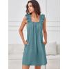 image:imageANRABESS Summer Dress for Women 2026 Casual Sleeveless Square Neck Ruffle Strap Beach Vacation Sundress with PocketsLake