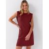 image:imageANRABESS Summer Dresses for Women 2026 Casual Crewneck Sleeveless Split WrinkleFree Mini Dress Beach Vacation Short SundressDeep Red