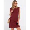 image:imageANRABESS Summer Dresses for Women 2026 Casual Crewneck Sleeveless Split WrinkleFree Mini Dress Beach Vacation Short SundressDeep Red