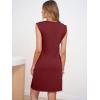 image:imageANRABESS Summer Dresses for Women 2026 Casual Crewneck Sleeveless Split WrinkleFree Mini Dress Beach Vacation Short SundressDeep Red