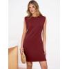 image:imageANRABESS Summer Dresses for Women 2026 Casual Crewneck Sleeveless Split WrinkleFree Mini Dress Beach Vacation Short SundressDeep Red