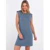 image:imageANRABESS Summer Dresses for Women 2026 Casual Crewneck Sleeveless Split WrinkleFree Mini Dress Beach Vacation Short SundressDenim Grey Blue