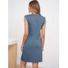 image:imageANRABESS Summer Dresses for Women 2026 Casual Crewneck Sleeveless Split WrinkleFree Mini Dress Beach Vacation Short SundressDenim Grey Blue