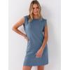image:imageANRABESS Summer Dresses for Women 2026 Casual Crewneck Sleeveless Split WrinkleFree Mini Dress Beach Vacation Short SundressDenim Grey Blue