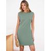 image:imageANRABESS Summer Dresses for Women 2026 Casual Crewneck Sleeveless Split WrinkleFree Mini Dress Beach Vacation Short SundressLight Green