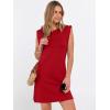 image:imageANRABESS Summer Dresses for Women 2026 Casual Crewneck Sleeveless Split WrinkleFree Mini Dress Beach Vacation Short SundressRed