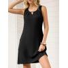 image:imageANRABESS Summer Dresses for Women 2026 Casual Keyhole Sleeveless Beach Cover Up Short Sundress Cruise Outfits Vcation ClothesBlack