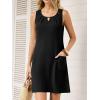 image:imageANRABESS Summer Dresses for Women 2026 Casual Keyhole Sleeveless Beach Cover Up Short Sundress Cruise Outfits Vcation ClothesBlack