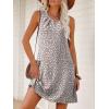 image:imageANRABESS Summer Dresses for Women 2026 Casual Keyhole Sleeveless Beach Cover Up Short Sundress Cruise Outfits Vcation ClothesKhaki Polka Dot
