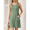 image:imageANRABESS Summer Dresses for Women 2026 Casual Keyhole Sleeveless Beach Cover Up Short Sundress Cruise Outfits Vcation ClothesLight Green