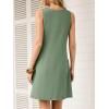 image:imageANRABESS Summer Dresses for Women 2026 Casual Keyhole Sleeveless Beach Cover Up Short Sundress Cruise Outfits Vcation ClothesLight Green