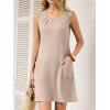 image:imageANRABESS Summer Dresses for Women 2026 Casual Keyhole Sleeveless Beach Cover Up Short Sundress Cruise Outfits Vcation ClothesParchment