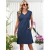 image:imageANRABESS Summer Dresses for Women 2026 Casual V Neck Sleeveless Split WrinkleFree Mini Dress Beach Vacation Short SundressNavy Blue