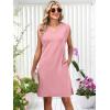 image:imageANRABESS Summer Dresses for Women 2026 Casual V Neck Sleeveless Split WrinkleFree Mini Dress Beach Vacation Short SundressPink