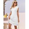 image:imageANRABESS Summer Dresses for Women 2026 Casual V Neck Sleeveless Split WrinkleFree Mini Dress Beach Vacation Short SundressWhite