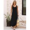 image:imageANRABESS Summer Dresses for Women 2026 Sleeveless Square Neck Maxi Beach Sundress Loose Fit Casual Vacation Tank DressBlack