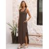 image:imageANRABESS Summer Dresses for Women 2026 Sleeveless Square Neck Maxi Beach Sundress Loose Fit Casual Vacation Tank DressBrown