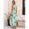 image:imageANRABESS Summer Dresses for Women 2026 Sleeveless Square Neck Maxi Beach Sundress Loose Fit Casual Vacation Tank DressGreen White Floral