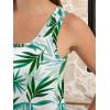 image:imageANRABESS Summer Dresses for Women 2026 Sleeveless Square Neck Maxi Beach Sundress Loose Fit Casual Vacation Tank DressGreen White Floral