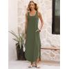 image:imageANRABESS Summer Dresses for Women 2026 Sleeveless Square Neck Maxi Beach Sundress Loose Fit Casual Vacation Tank DressOlive