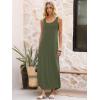 image:imageANRABESS Summer Dresses for Women 2026 Sleeveless Square Neck Maxi Beach Sundress Loose Fit Casual Vacation Tank DressOlive