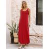 image:imageANRABESS Summer Dresses for Women 2026 Sleeveless Square Neck Maxi Beach Sundress Loose Fit Casual Vacation Tank DressRed