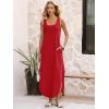 image:imageANRABESS Summer Dresses for Women 2026 Sleeveless Square Neck Maxi Beach Sundress Loose Fit Casual Vacation Tank DressRed