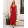 image:imageANRABESS Summer Dresses for Women 2026 Sleeveless Square Neck Maxi Beach Sundress Loose Fit Casual Vacation Tank DressRed