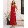 image:imageANRABESS Summer Dresses for Women 2026 Sleeveless Square Neck Maxi Beach Sundress Loose Fit Casual Vacation Tank DressRed