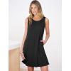 image:imageANRABESS Summer Dresses for Women Beach Floral Tshirt Sundress Loose Casual Boho Tank Dress with Pocket Vacation OutfitsBlack
