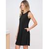 image:imageANRABESS Summer Dresses for Women Beach Floral Tshirt Sundress Loose Casual Boho Tank Dress with Pocket Vacation OutfitsBlack