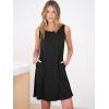 image:imageANRABESS Summer Dresses for Women Beach Floral Tshirt Sundress Loose Casual Boho Tank Dress with Pocket Vacation OutfitsBlack