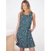 image:imageANRABESS Summer Dresses for Women Beach Floral Tshirt Sundress Loose Casual Boho Tank Dress with Pocket Vacation OutfitsBlue White Green Floral