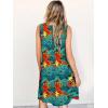image:imageANRABESS Summer Dresses for Women Beach Floral Tshirt Sundress Loose Casual Boho Tank Dress with Pocket Vacation OutfitsOrange Red Blue Leaf