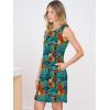 image:imageANRABESS Summer Dresses for Women Beach Floral Tshirt Sundress Loose Casual Boho Tank Dress with Pocket Vacation OutfitsOrange Red Blue Leaf