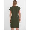image:imageANRABESS Summer Dresses for Women Casual V Neck Short Sleeve Mini Tshirt Dress 2026 Loose Fit Beach Vacation Shift SundressArmy Green