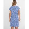 image:imageANRABESS Summer Dresses for Women Casual V Neck Short Sleeve Mini Tshirt Dress 2026 Loose Fit Beach Vacation Shift SundressFloral Blue White
