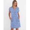 image:imageANRABESS Summer Dresses for Women Casual V Neck Short Sleeve Mini Tshirt Dress 2026 Loose Fit Beach Vacation Shift SundressFloral Blue White