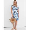 image:imageANRABESS Summer Dresses for Women Casual V Neck Short Sleeve Mini Tshirt Dress 2026 Loose Fit Beach Vacation Shift SundressWhite Blue Floral