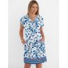 image:imageANRABESS Summer Dresses for Women Casual V Neck Short Sleeve Mini Tshirt Dress 2026 Loose Fit Beach Vacation Shift SundressWhite Blue Floral