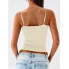 image:imageANRABESS Tank Tops for Women Square Neck Adjustable Spaghetti Strap Double Lined Camisole Tops Summer Basic Cami ShirtsBeige