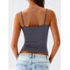image:imageANRABESS Tank Tops for Women Square Neck Adjustable Spaghetti Strap Double Lined Camisole Tops Summer Basic Cami ShirtsGrey