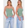 image:imageANRABESS Tank Tops for Women Square Neck Adjustable Spaghetti Strap Double Lined Camisole Tops Summer Basic Cami ShirtsGrey Green